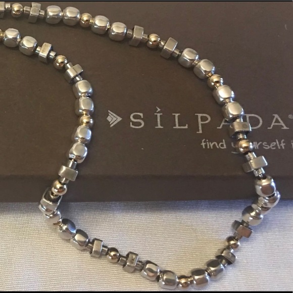 Silpada RARE Sterling Silver & 14k Gold Filled Nugget Necklace - Picture 4 of 16